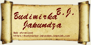 Budimirka Japundža vizit kartica